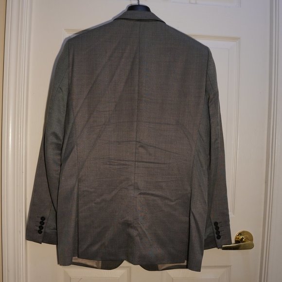 Zara Man Men's Notch Lapel 2 Button Single Breasted Blazer Jacket Size 46 Gray - Picture 3 of 6